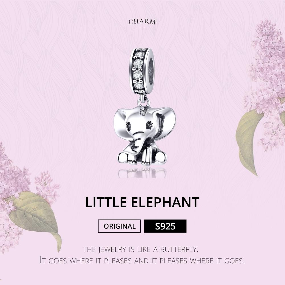 925 Sterling Silver Elephant Pendant For Diy Bracelets 4