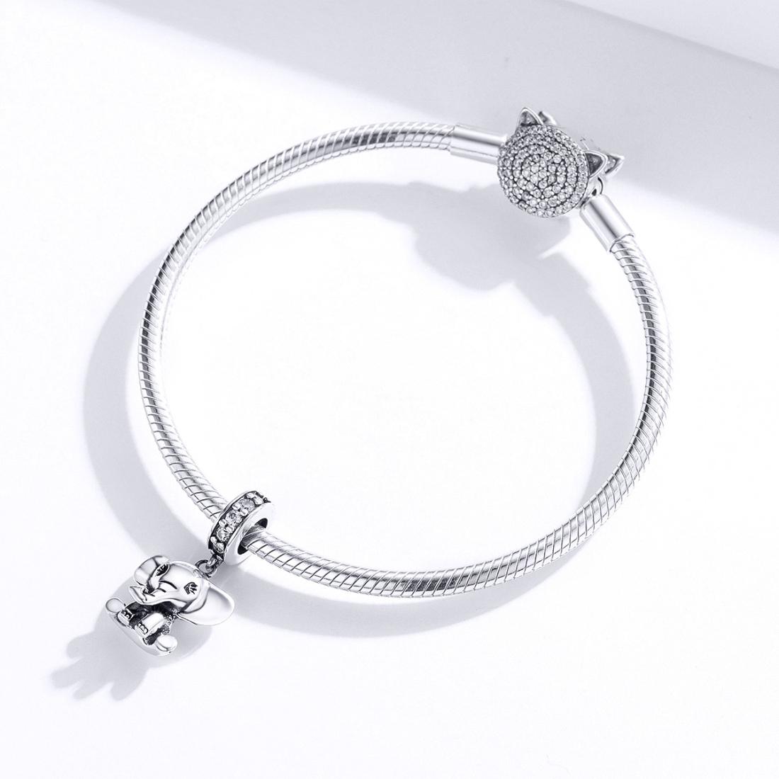 925 Sterling Silver Elephant Pendant For Diy Bracelets 8