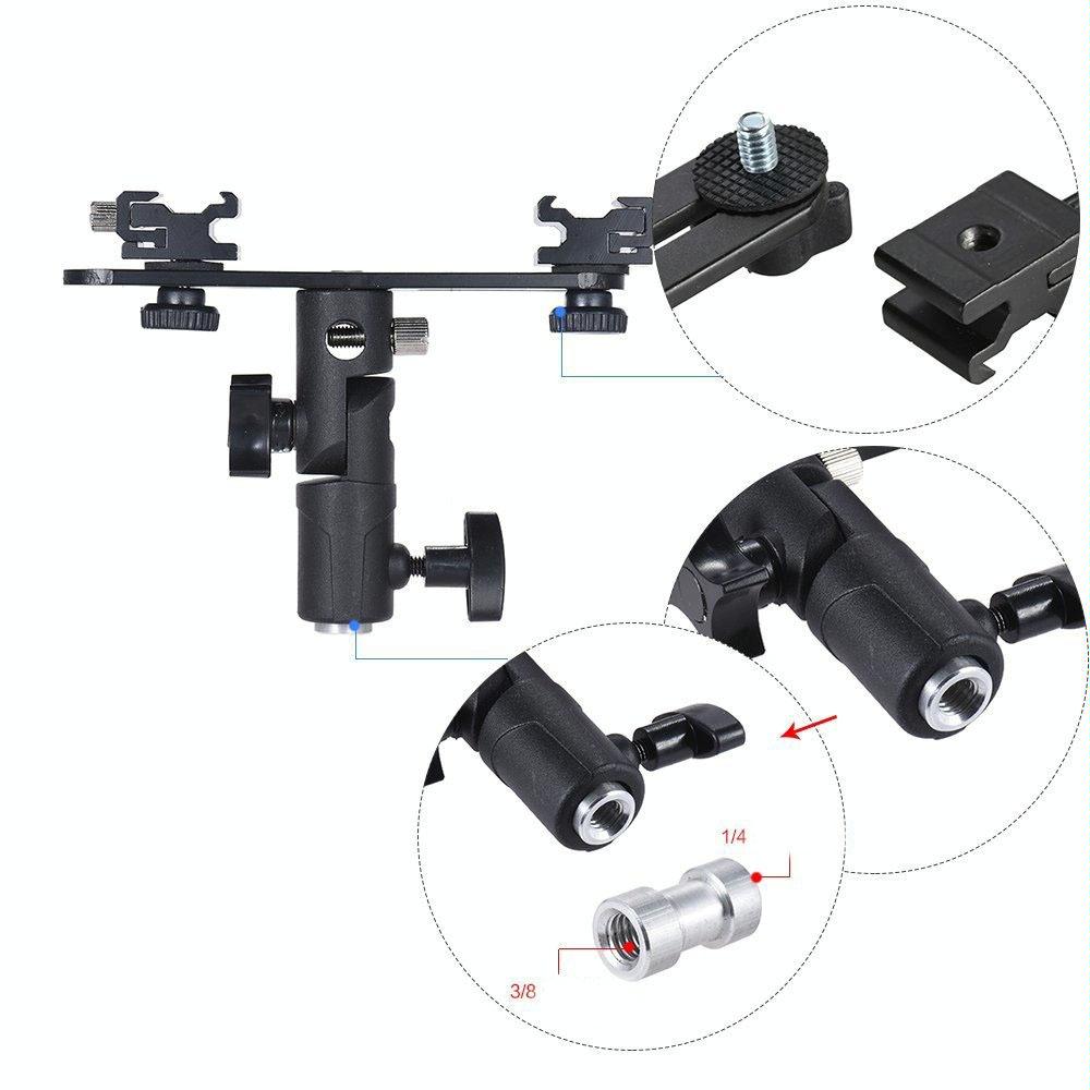 Dual Hot Shoe Flash Bracket - Compact And Versatile 3