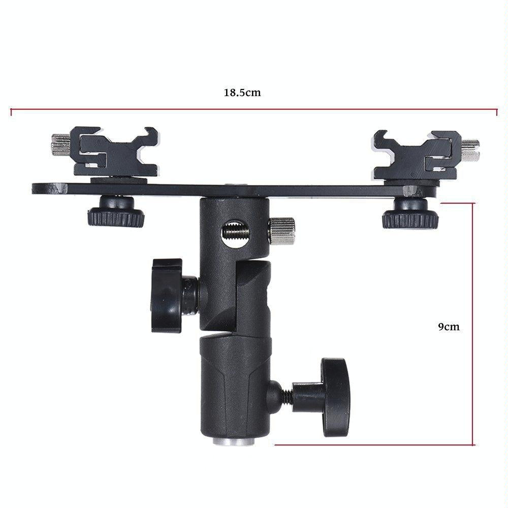 Dual Hot Shoe Flash Bracket - Compact And Versatile 6