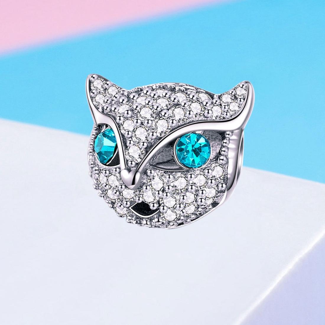 925 Sterling Silver Cat Beaded Bracelet With Diamond Star Beads 5