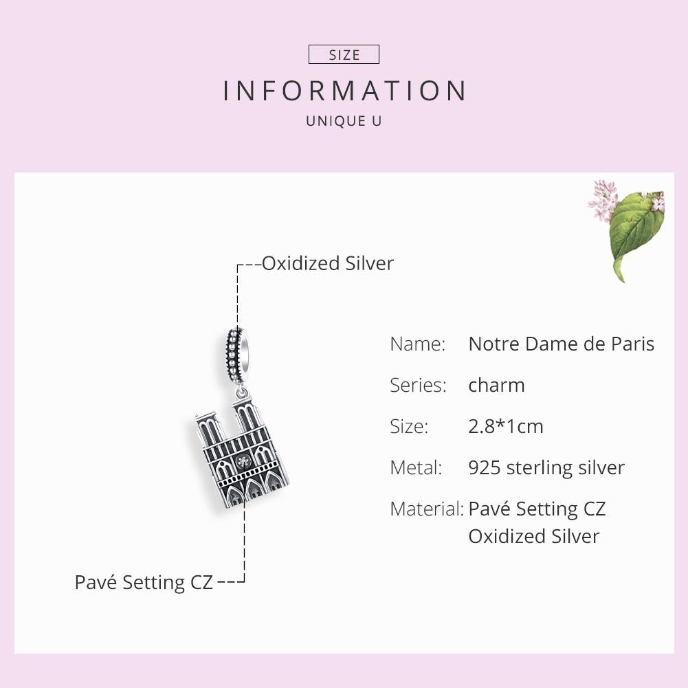 925 Sterling Silver Parisian Charm Bracelet & Necklace Set 6