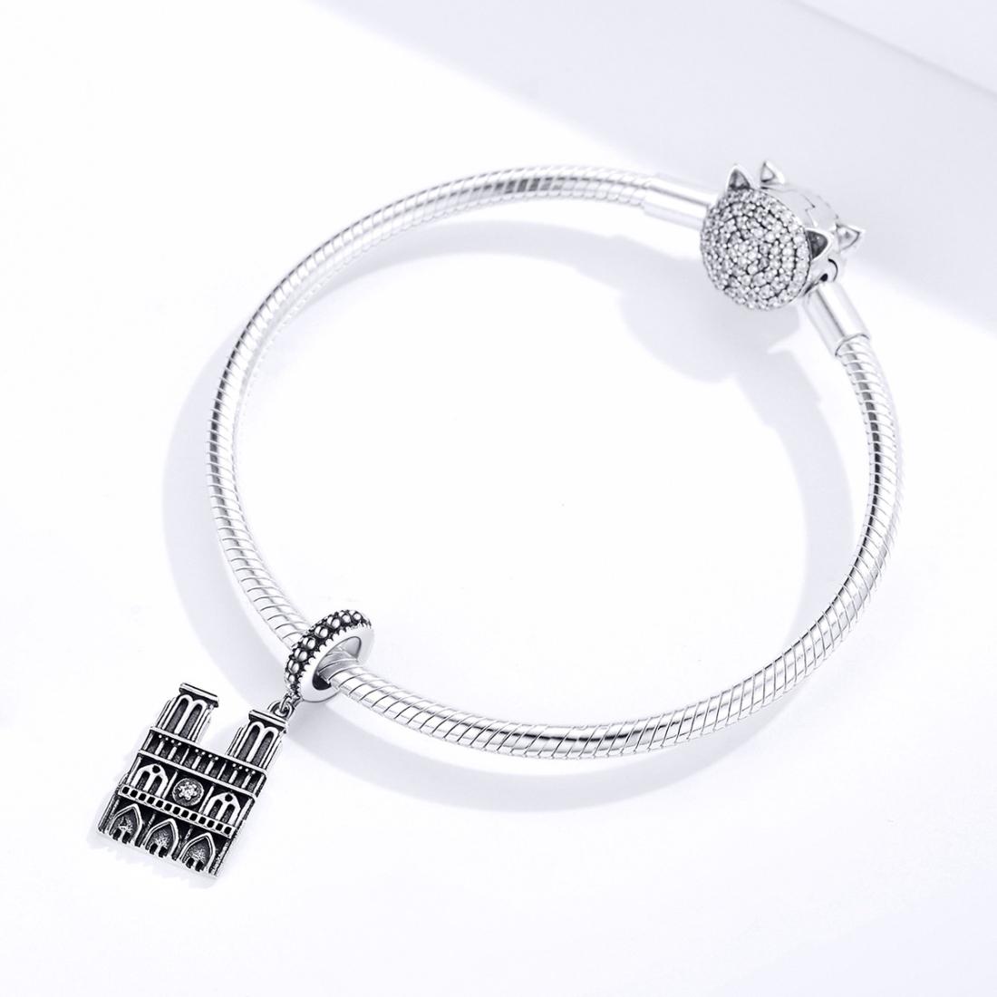 925 Sterling Silver Parisian Charm Bracelet & Necklace Set 8