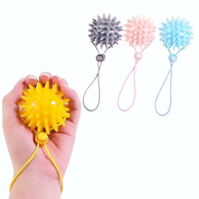 6Cm Tpr Grip Ball For Stroke Recovery & Massage Light Blue 3