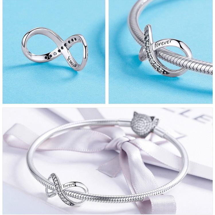 925 Sterling Silver Forever Family Infinity Bracelet 3