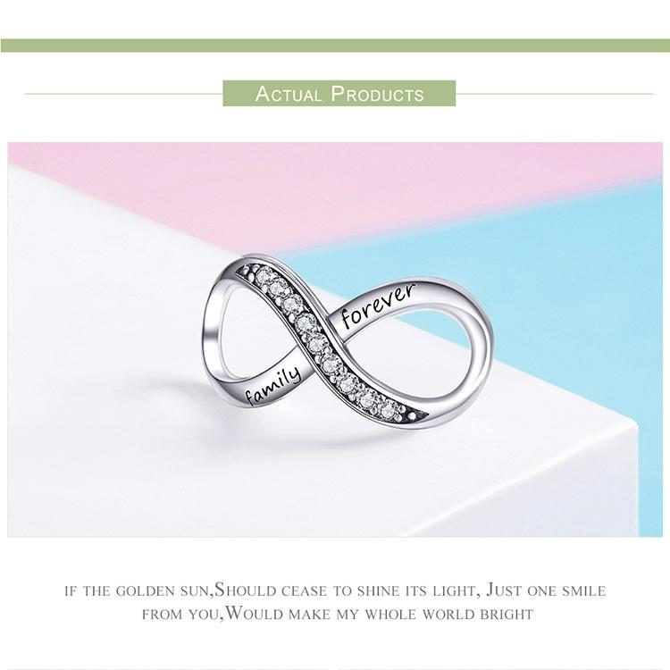 925 Sterling Silver Forever Family Infinity Bracelet 6