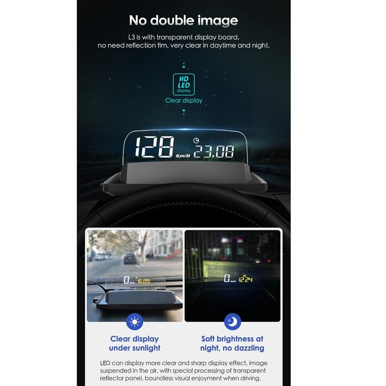 Car Obd2 Hud Display L3 Digital Head Up Screen 8