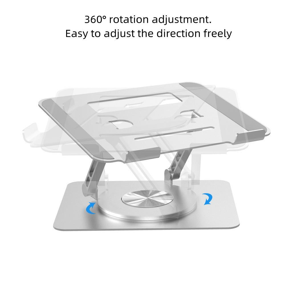 Adjustable Laptop Stand - Portable Aluminum 360 Degree Rotation 3