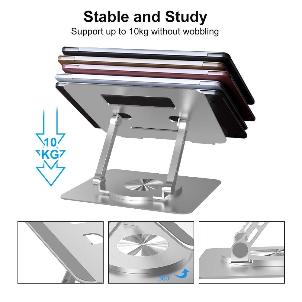 Adjustable Laptop Stand - Portable Aluminum 360 Degree Rotation 4