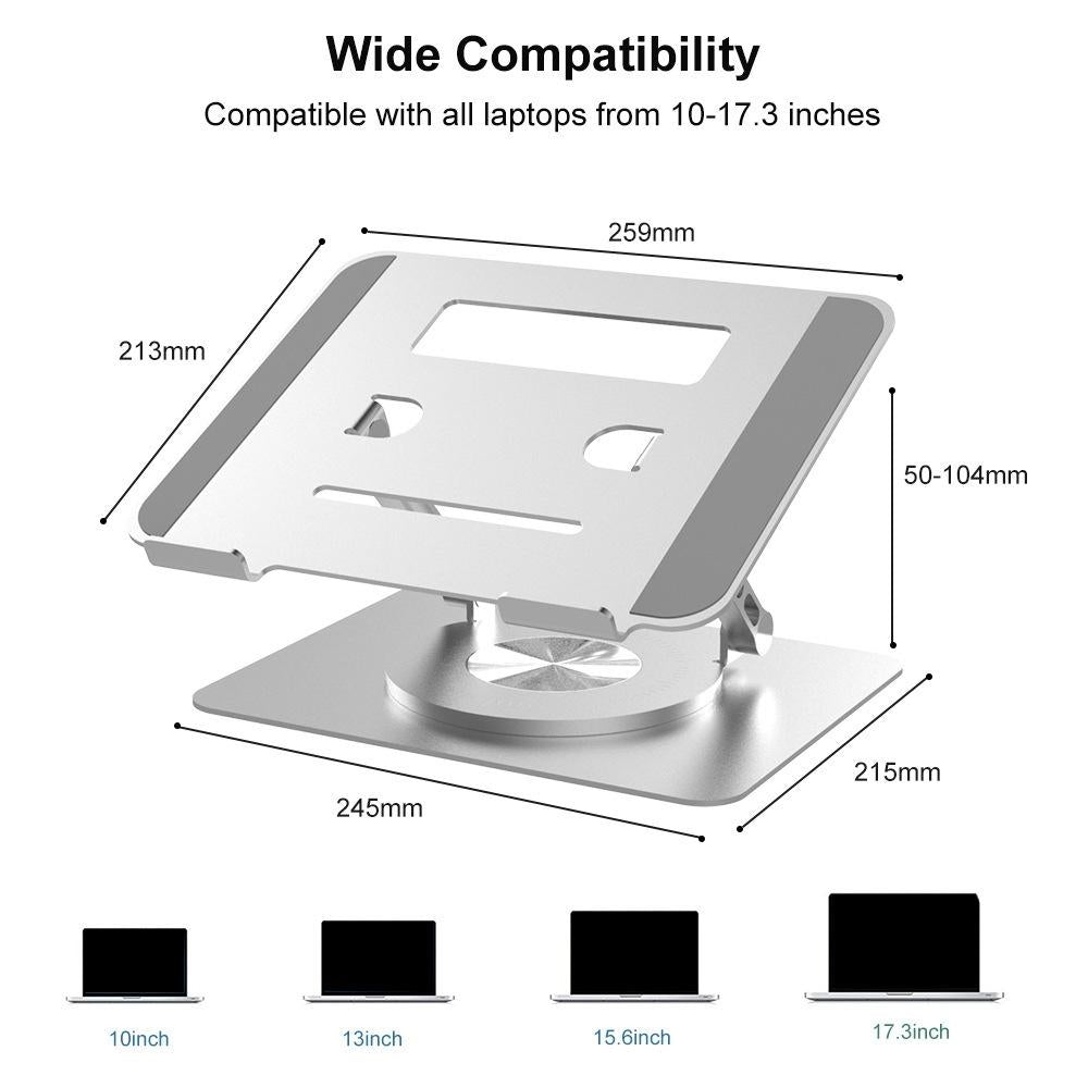 Adjustable Laptop Stand - Portable Aluminum 360 Degree Rotation 5