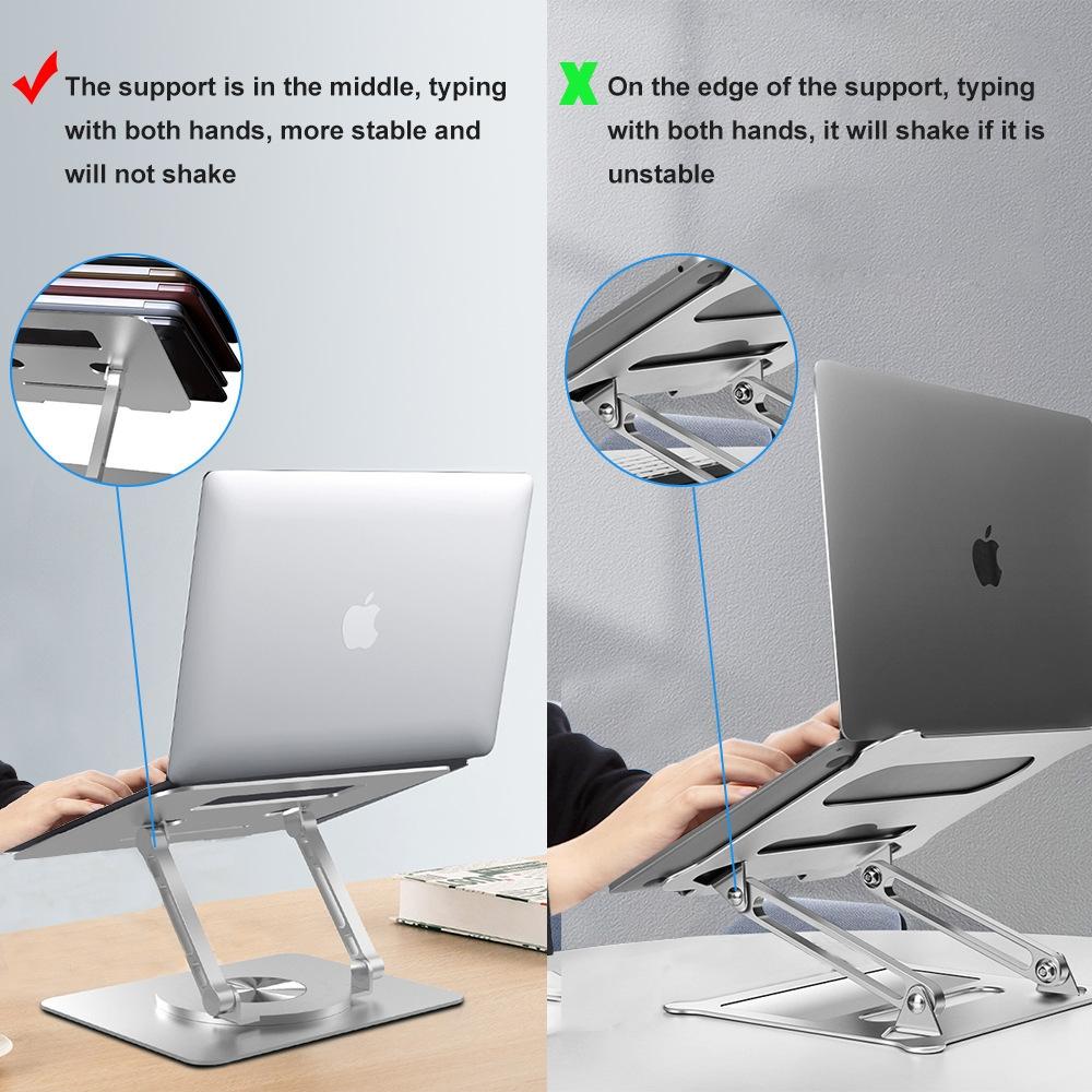 Adjustable Laptop Stand - Portable Aluminum 360 Degree Rotation 6
