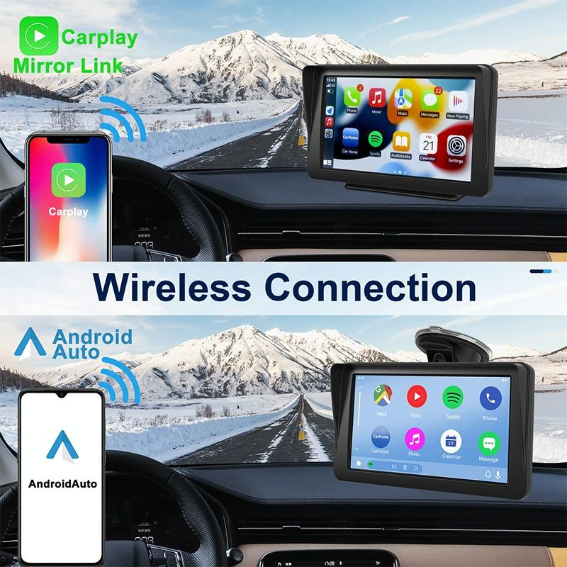 7 Touch Display Car Navigator with Wireless Carplay Bluetooth and Reversing Image - Portable and Smart 3