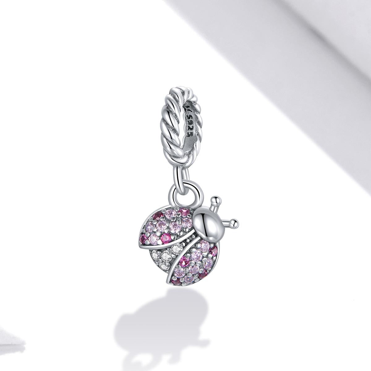 925 Sterling Silver Ladybug Pendant For Bracelets & Necklaces 3