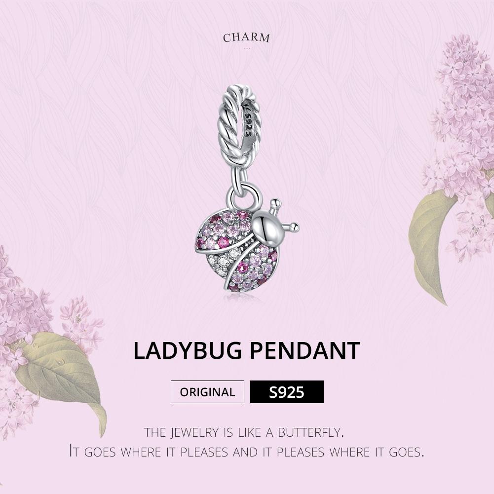 925 Sterling Silver Ladybug Pendant For Bracelets & Necklaces 4