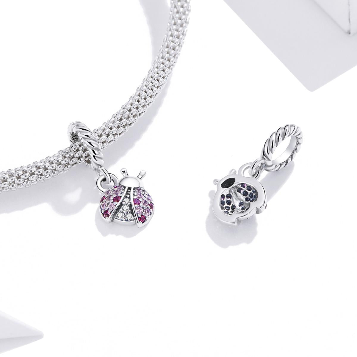 925 Sterling Silver Ladybug Pendant For Bracelets & Necklaces 7