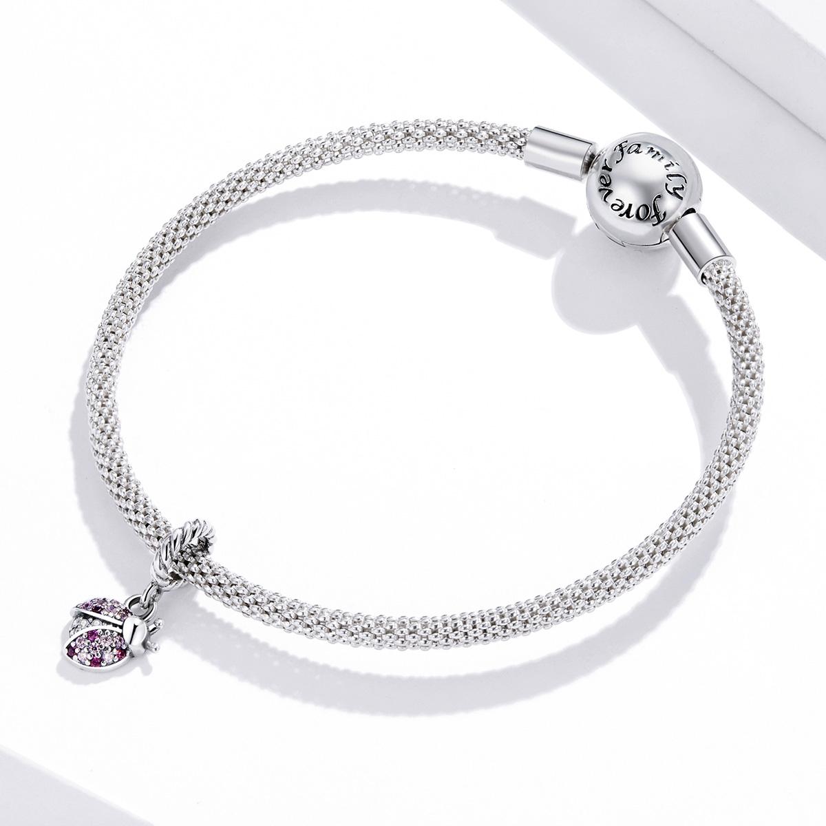 925 Sterling Silver Ladybug Pendant For Bracelets & Necklaces 8