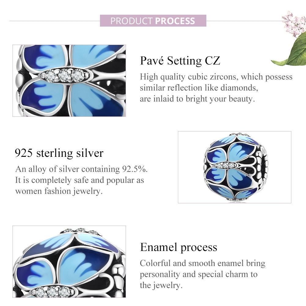 925 Sterling Silver Vintage Butterfly Beads For Diy Bracelets & Necklaces 5