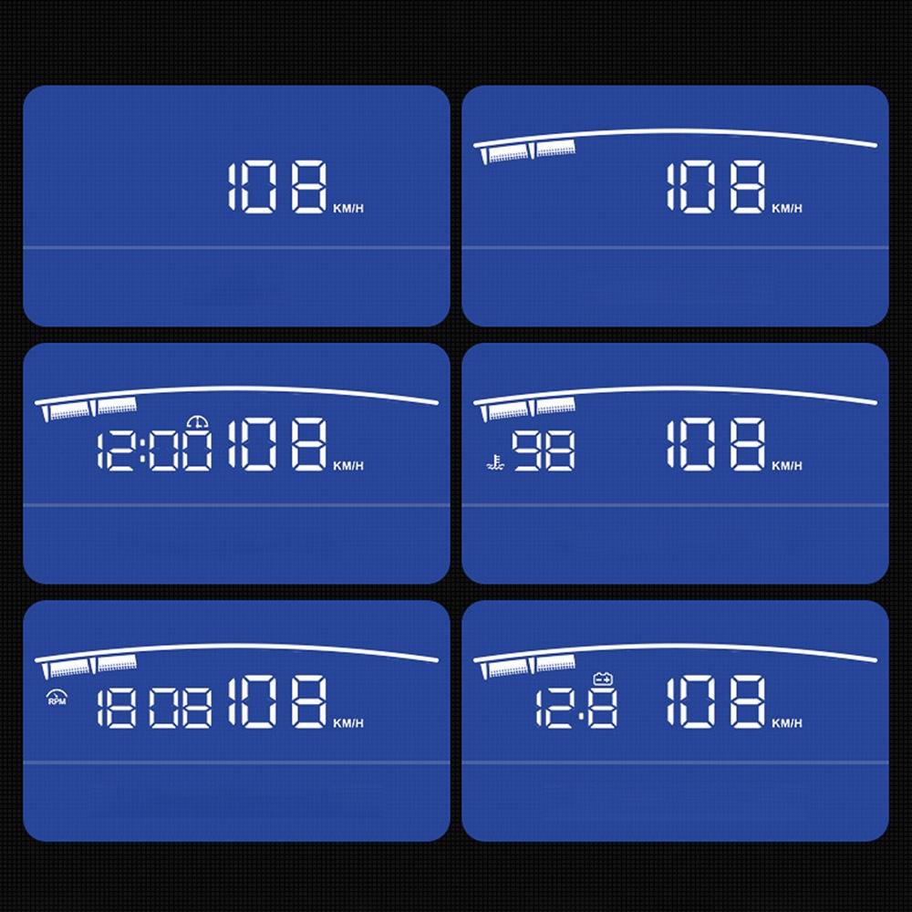 4 Inch Obd Mode Hud Head Up Display For Car Engine Failure Water Temperature Voltage Alarms 13