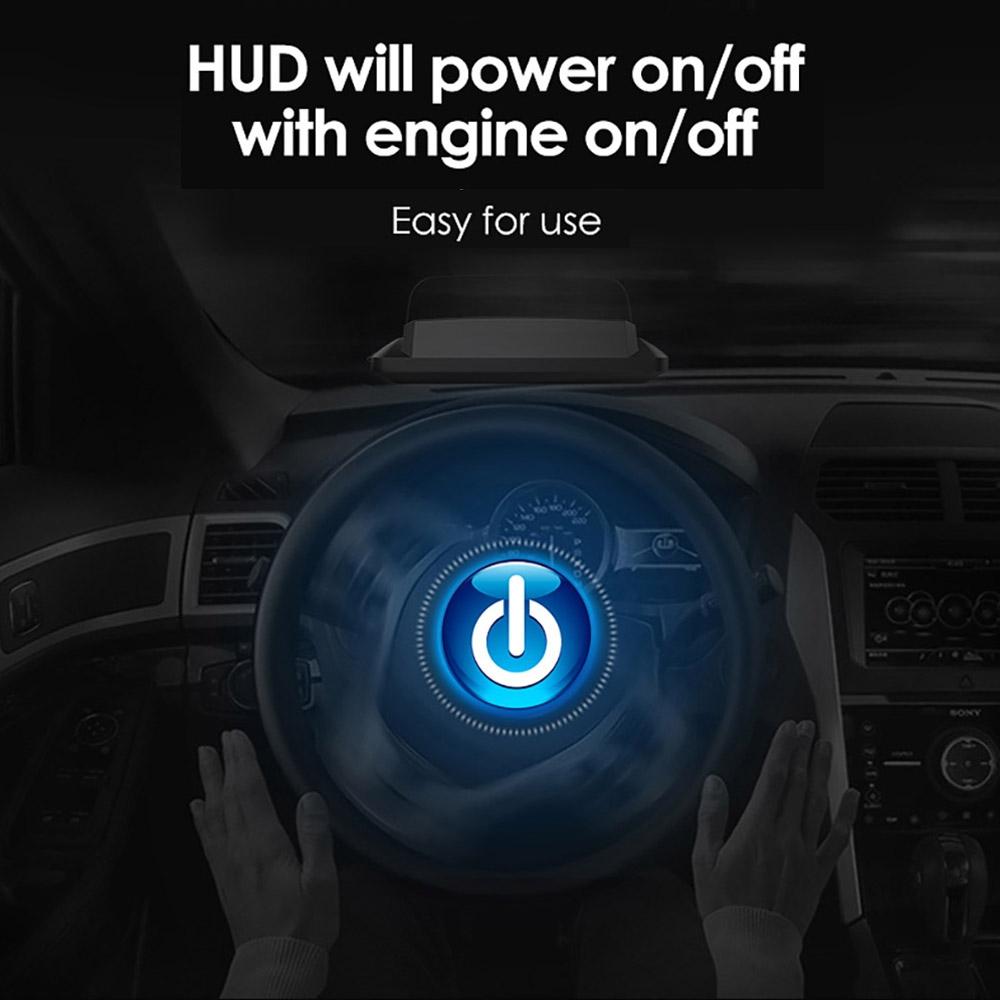 4 Inch Obd Mode Hud Head Up Display For Car Engine Failure Water Temperature Voltage Alarms 14