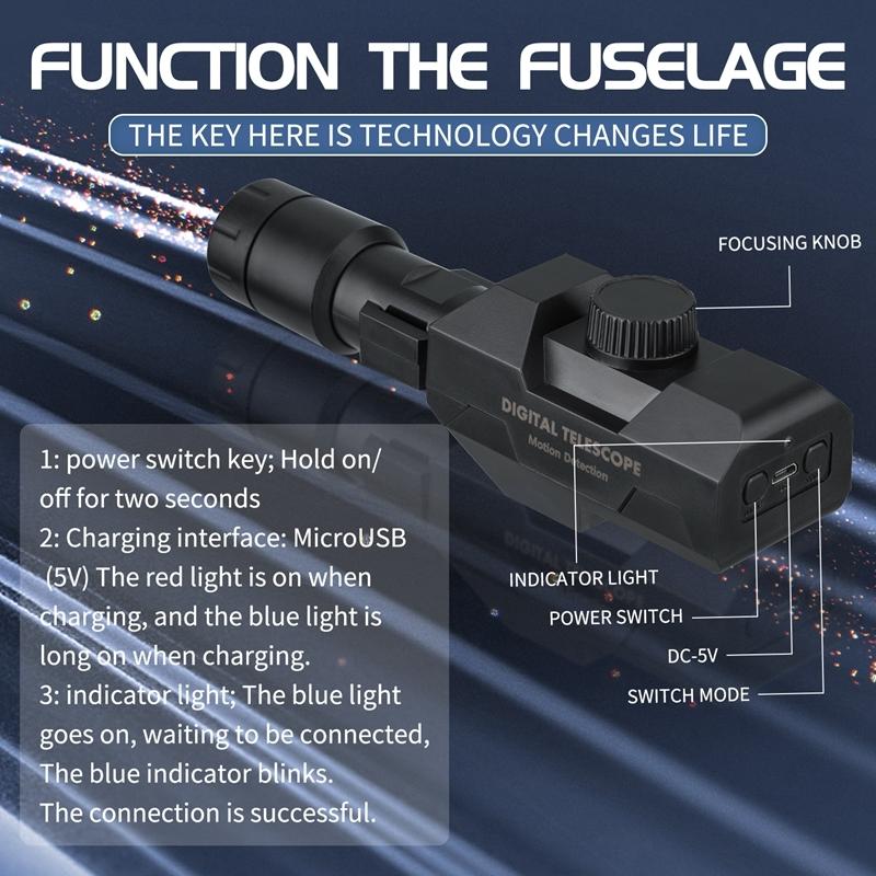 Wireless Motion Detection Monocular With Metal Tripod - 70X Magnification 5