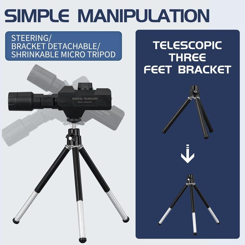 Wireless Motion Detection Monocular With Metal Tripod - 70X Magnification 6