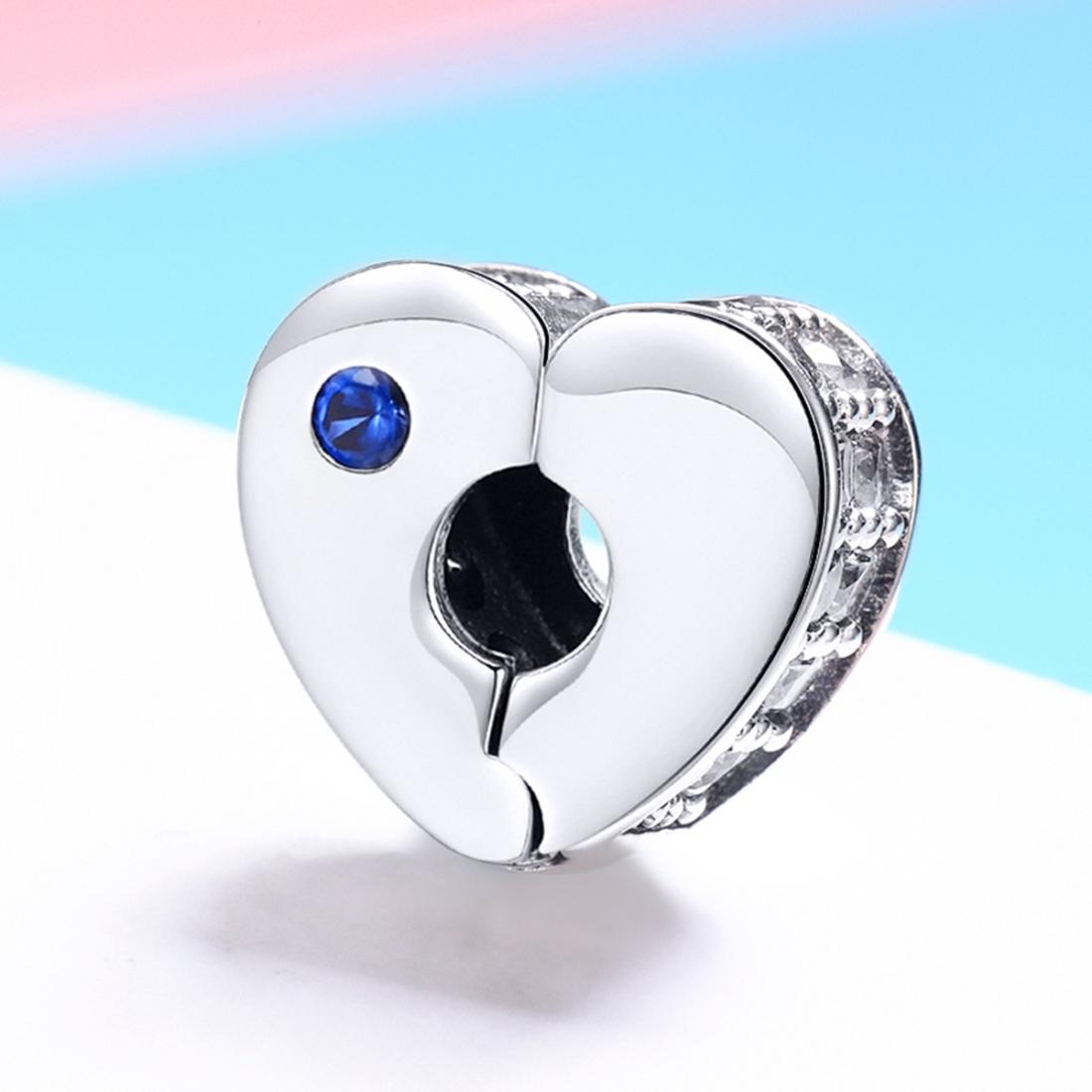 925 Sterling Silver Heart Buckle Beads For Diy Bracelets & Necklaces 3
