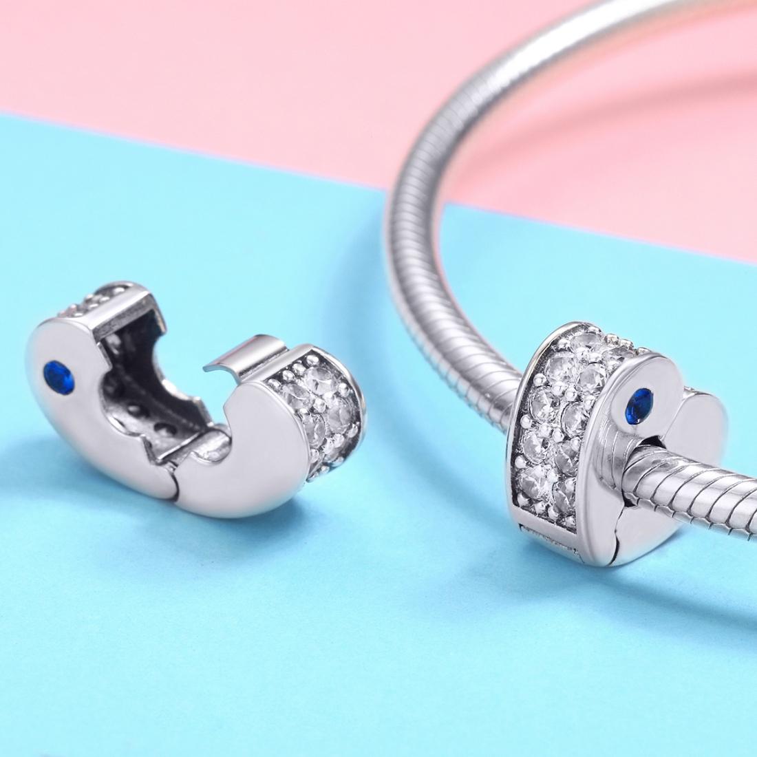 925 Sterling Silver Heart Buckle Beads For Diy Bracelets & Necklaces 7