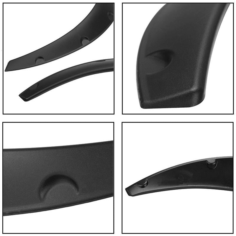 4 Pcs Car Universal Fender Flares Wheel Eyebrow Black Not Painted Wheel Eyebrow 5