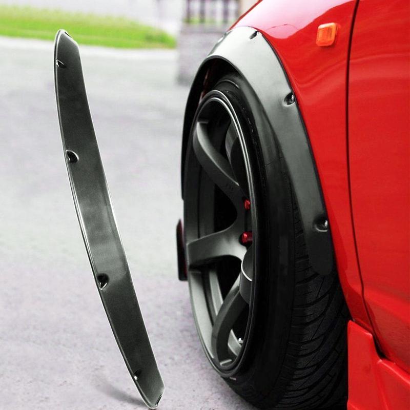 4 Pcs Car Universal Fender Flares Wheel Eyebrow Black Not Painted Wheel Eyebrow 8