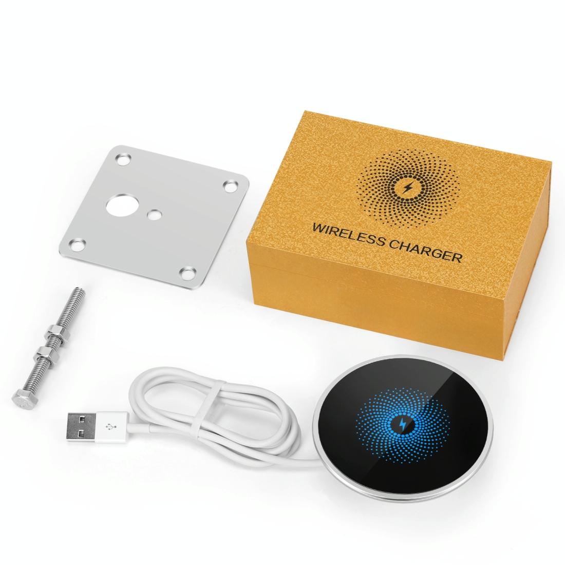 15W Ultra Thin Desktop Wireless Charger Embedded 5