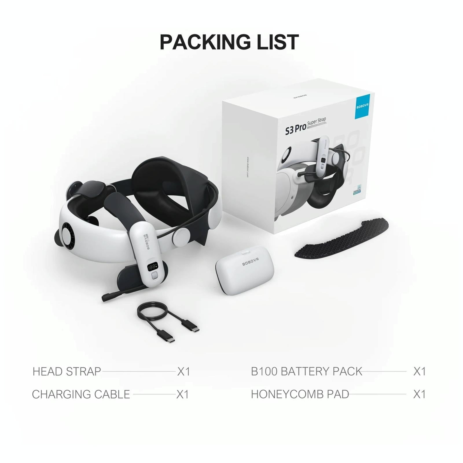 Meta Quest 3 Vr Head Strap 10000mah Battery 7