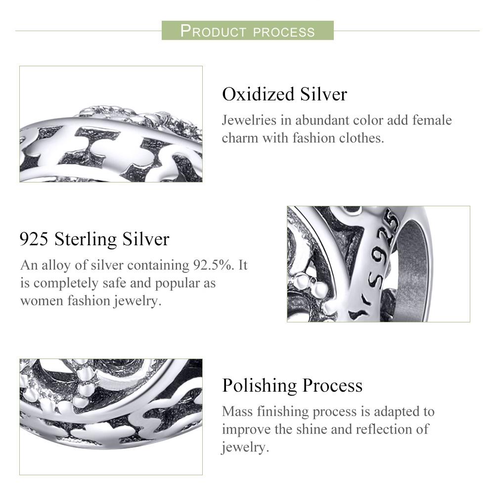 925 Sterling Silver Flower Beads For Diy Bracelets & Necklaces 5
