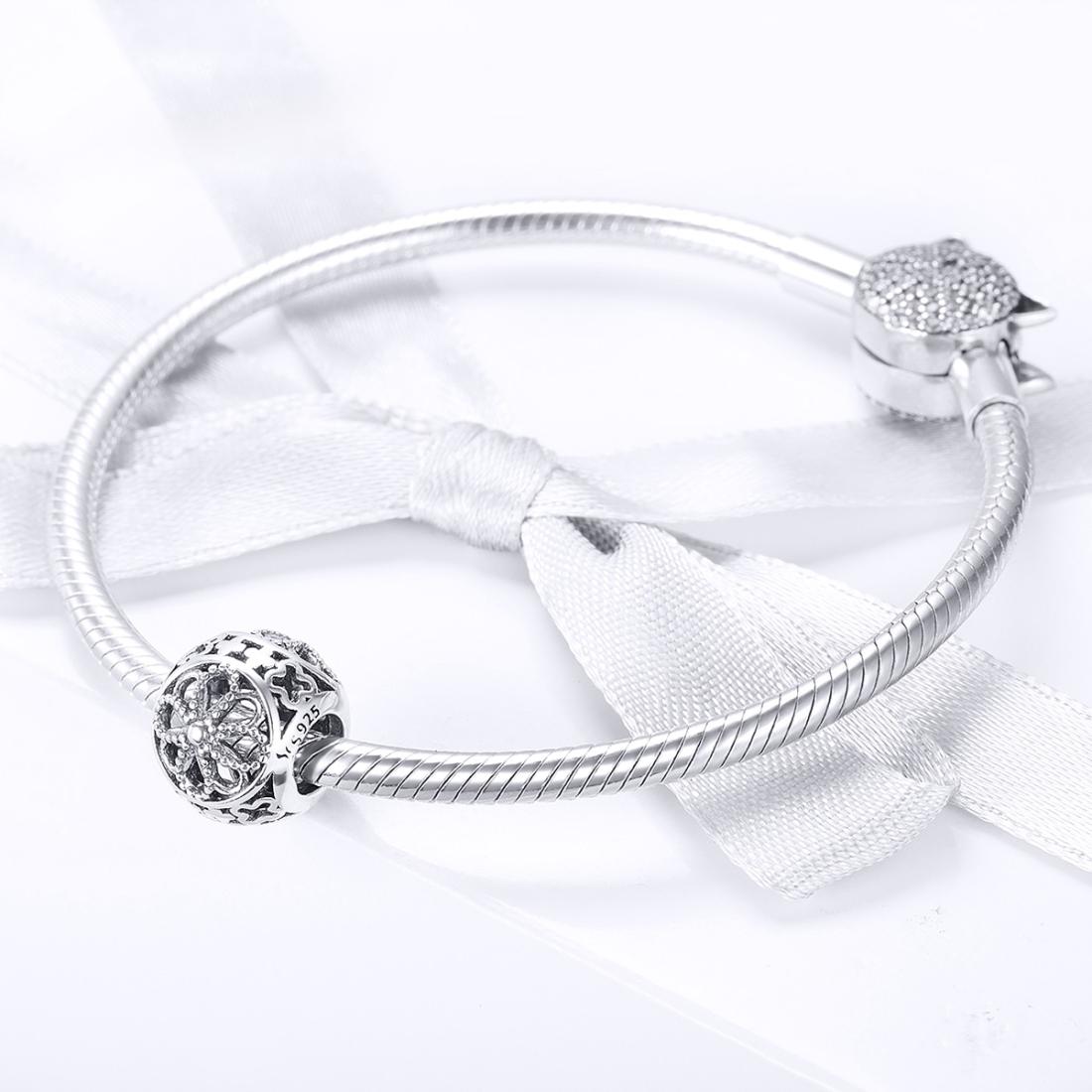 925 Sterling Silver Flower Beads For Diy Bracelets & Necklaces 8