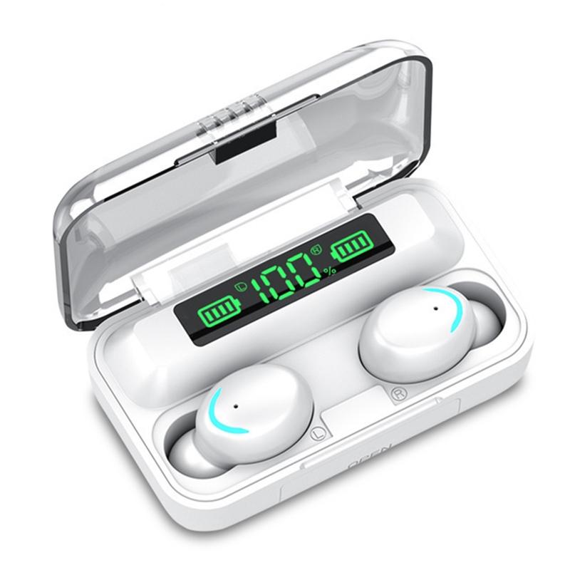 Bluetooth Earphone with Noise Reduction & Led Display - Black - Ip6D1057 Led Light Black 10