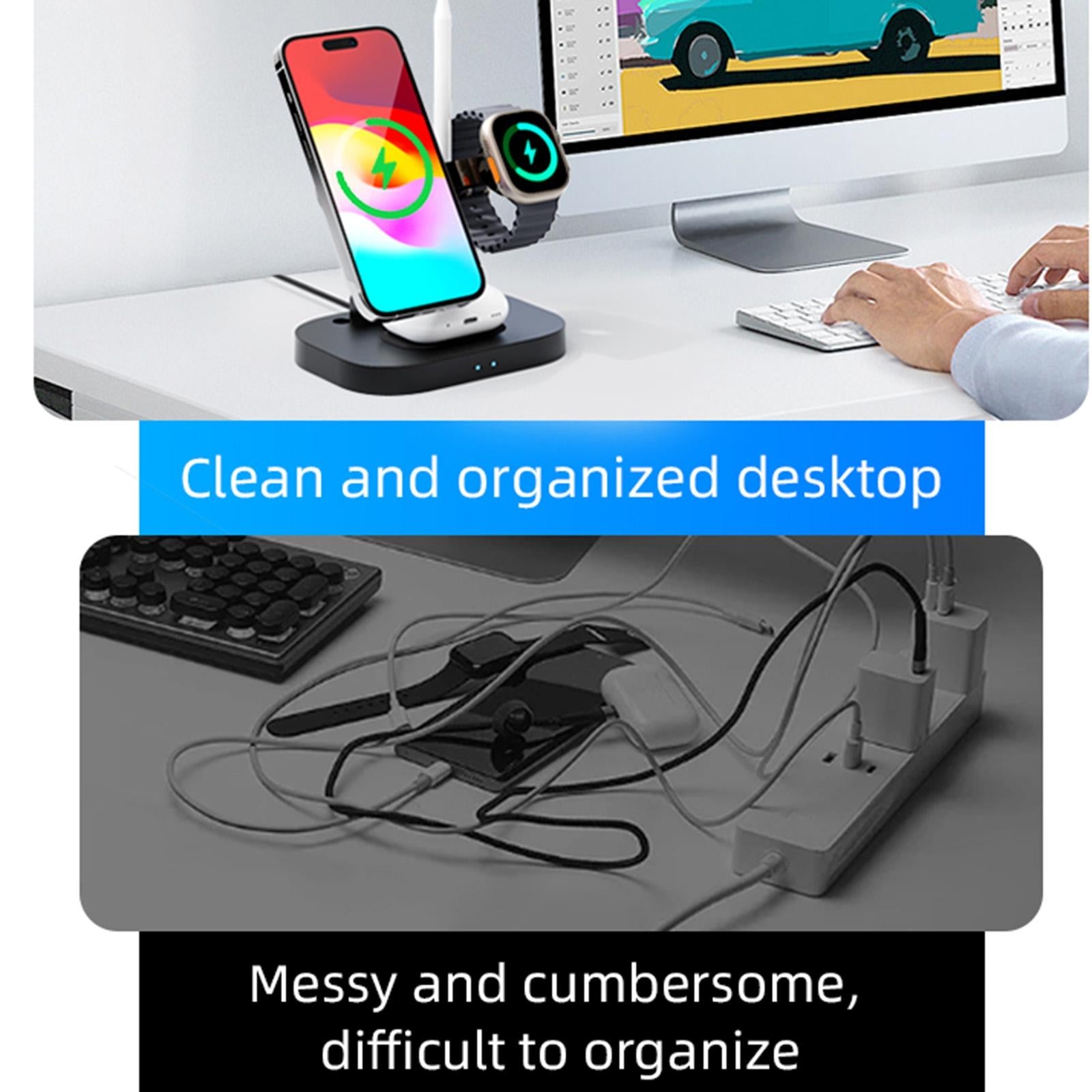 4 In 1 Foldable Wireless Charger Stand 4