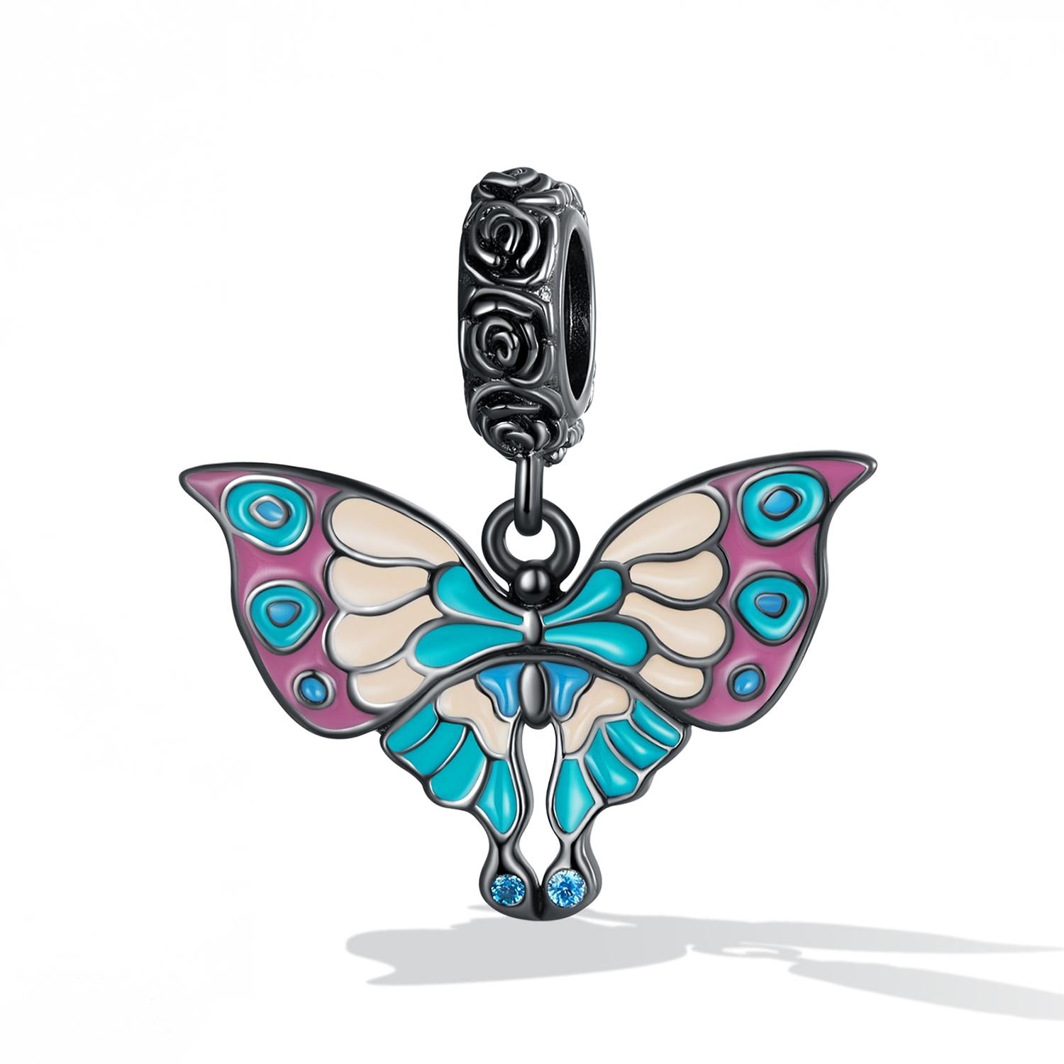 925 Sterling Silver Artistic Butterfly Pendant For Diy Bracelets & Necklaces 3