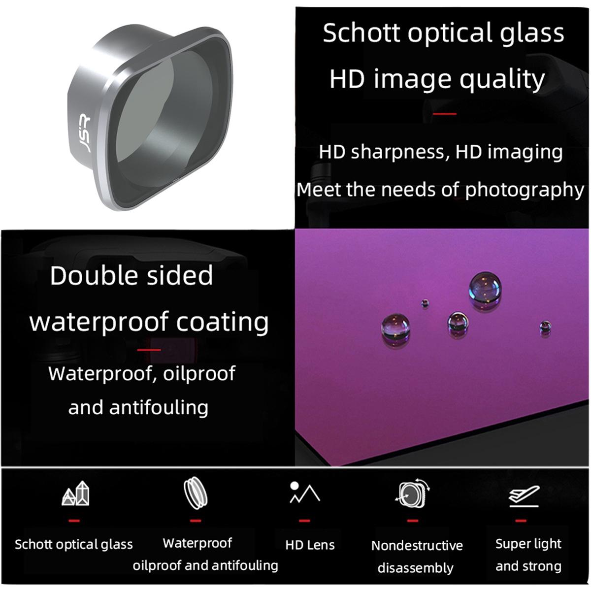 4-in-1 Lens Filter Set for Dji Fpv Drone - Aluminum Alloy Frame 4