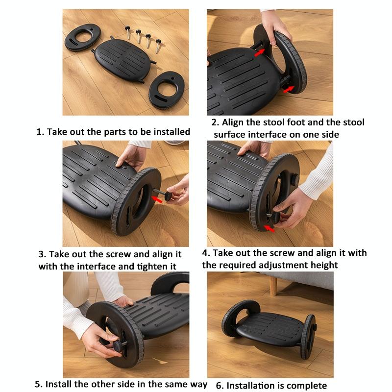 Adjustable Rocking Footrest For Home Office Massage Ergonomic Foot Pedal 8