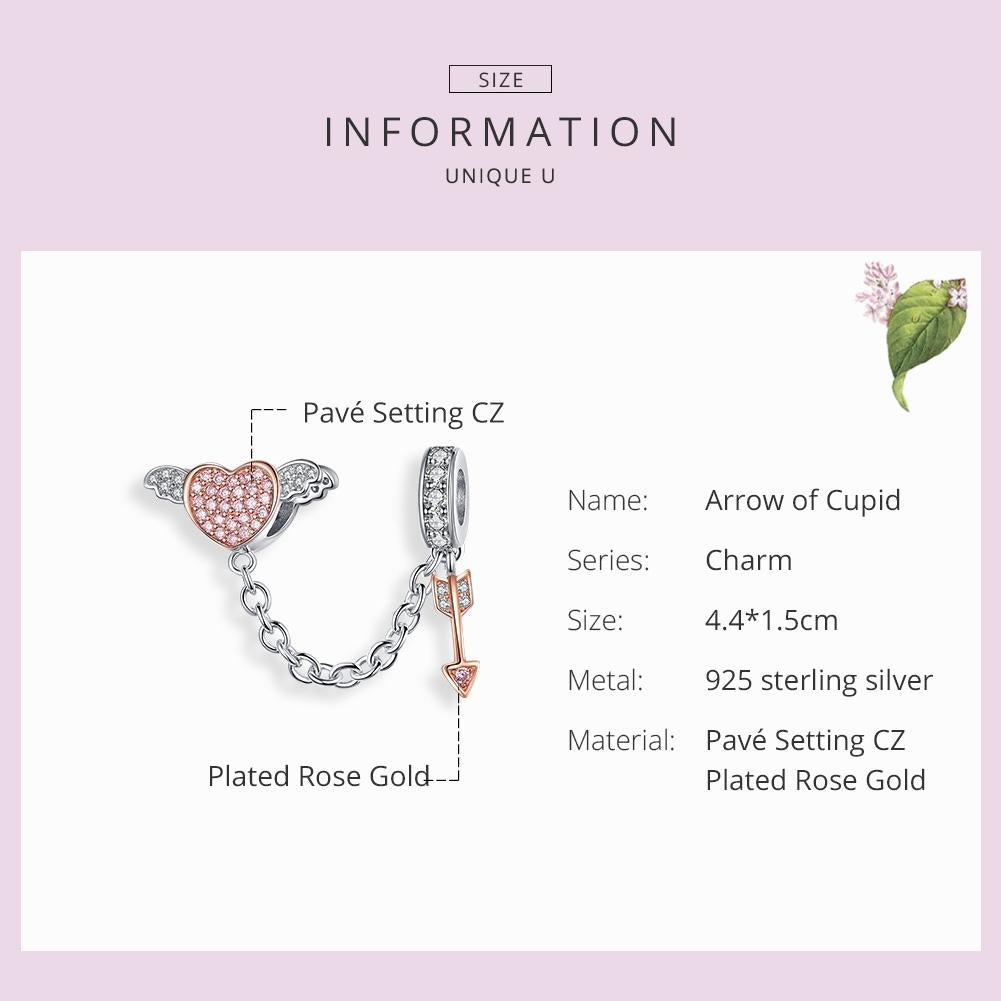 925 Sterling Silver Heart Safety Chain For Diy Bracelets 7