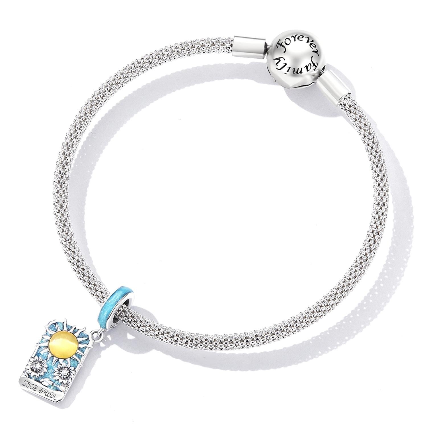 925 Sterling Silver Sun Tarot Pendant For Diy Bracelets & Necklaces 7
