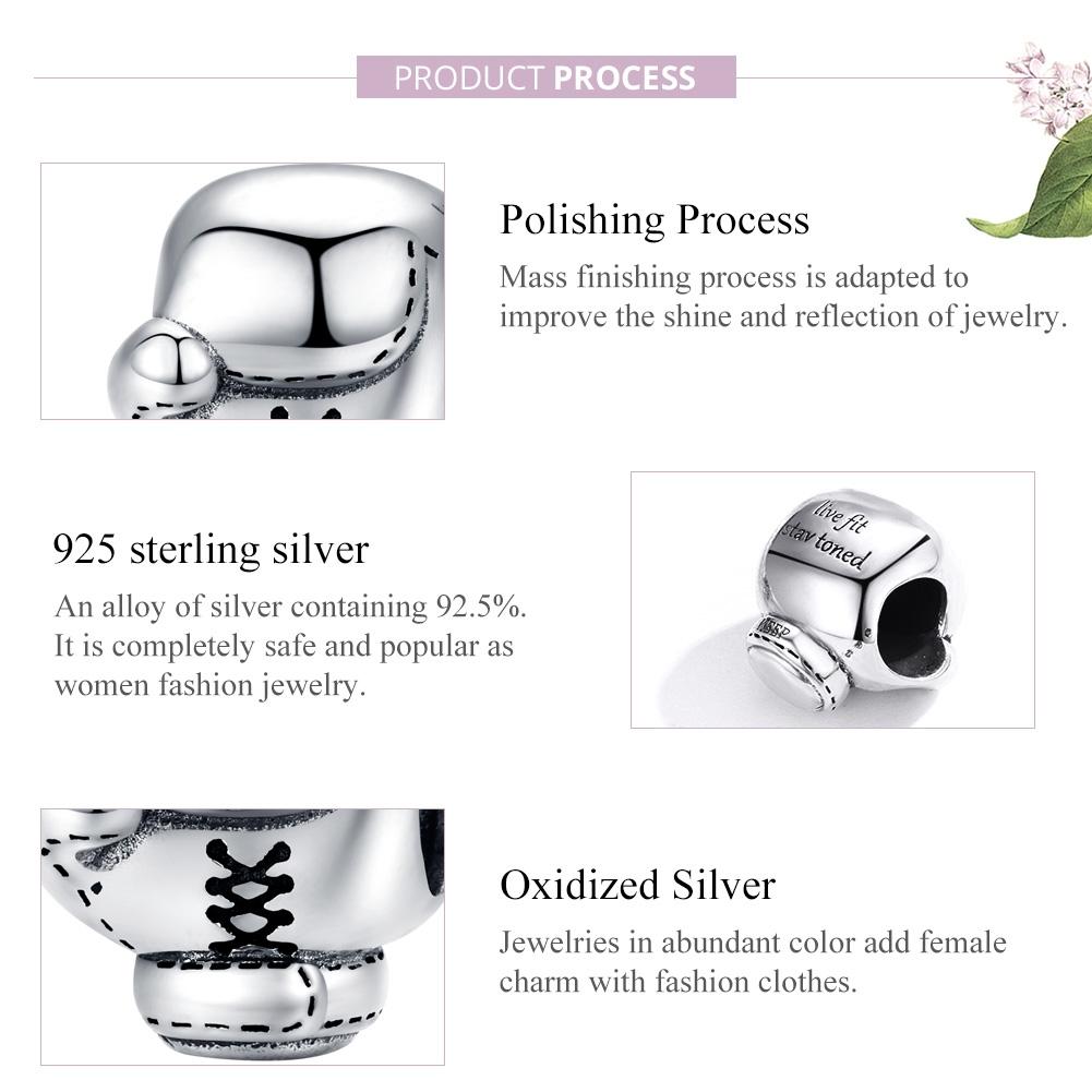 925 Sterling Silver Beaded Diy Boxing Bracelet 3