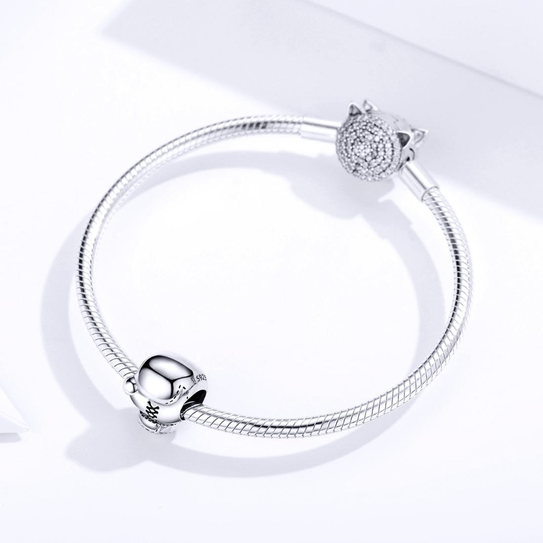 925 Sterling Silver Beaded Diy Boxing Bracelet 6