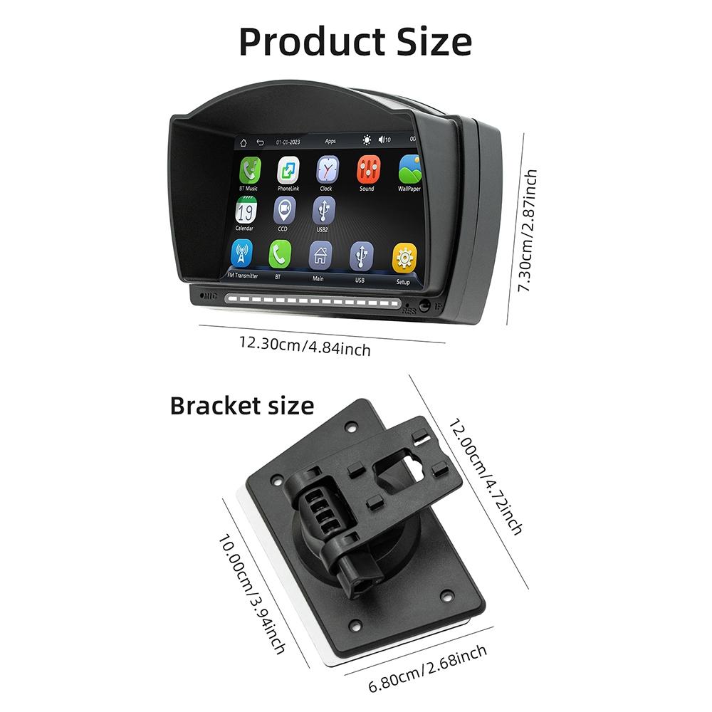 4.7 Inch Car Mp5 Player With Ios Carplay Android Auto Bt Usb Fm 3