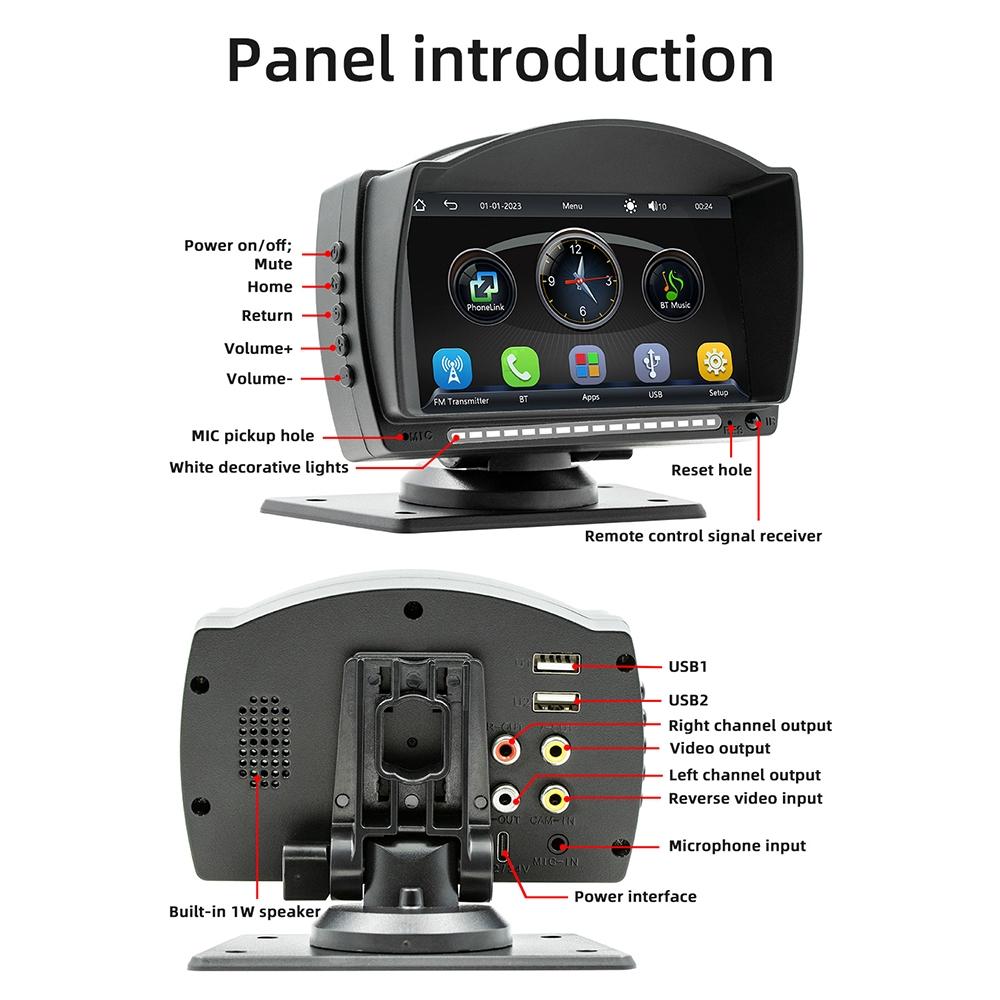 4.7 Inch Car Mp5 Player With Ios Carplay Android Auto Bt Usb Fm 9