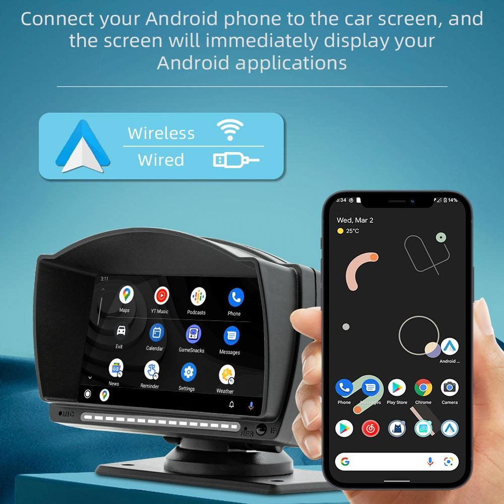 4.7 Inch Car Mp5 Player With Ios Carplay Android Auto Bt Usb Fm 13
