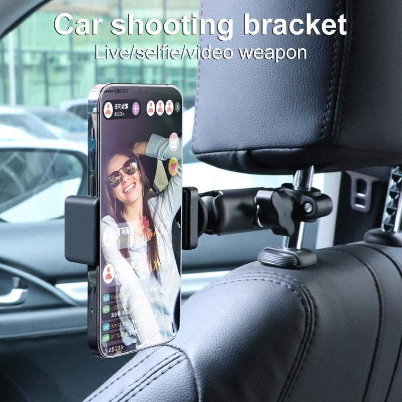 25mm Ballhead Car Seat Mount for Action Cameras with Phone Clamp and Anti-lost Case 4