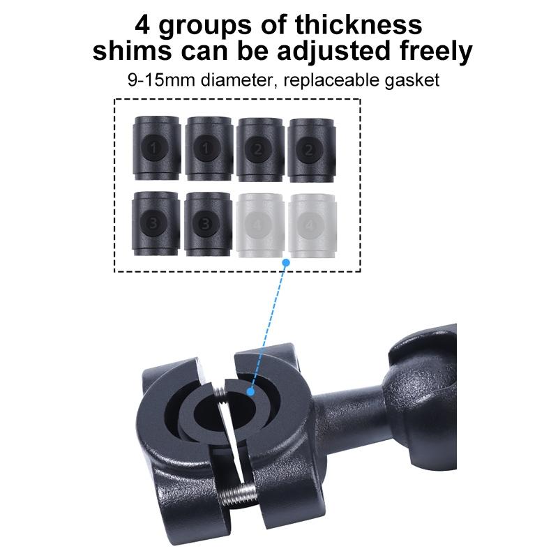 25mm Ballhead Car Seat Mount for Action Cameras with Phone Clamp and Anti-lost Case 11