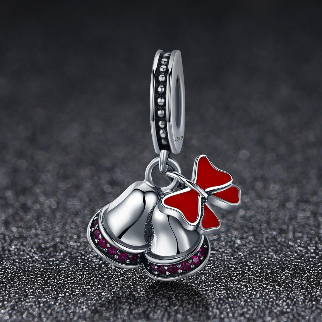 925 Sterling Silver Christmas Wind Chime Pendant 3