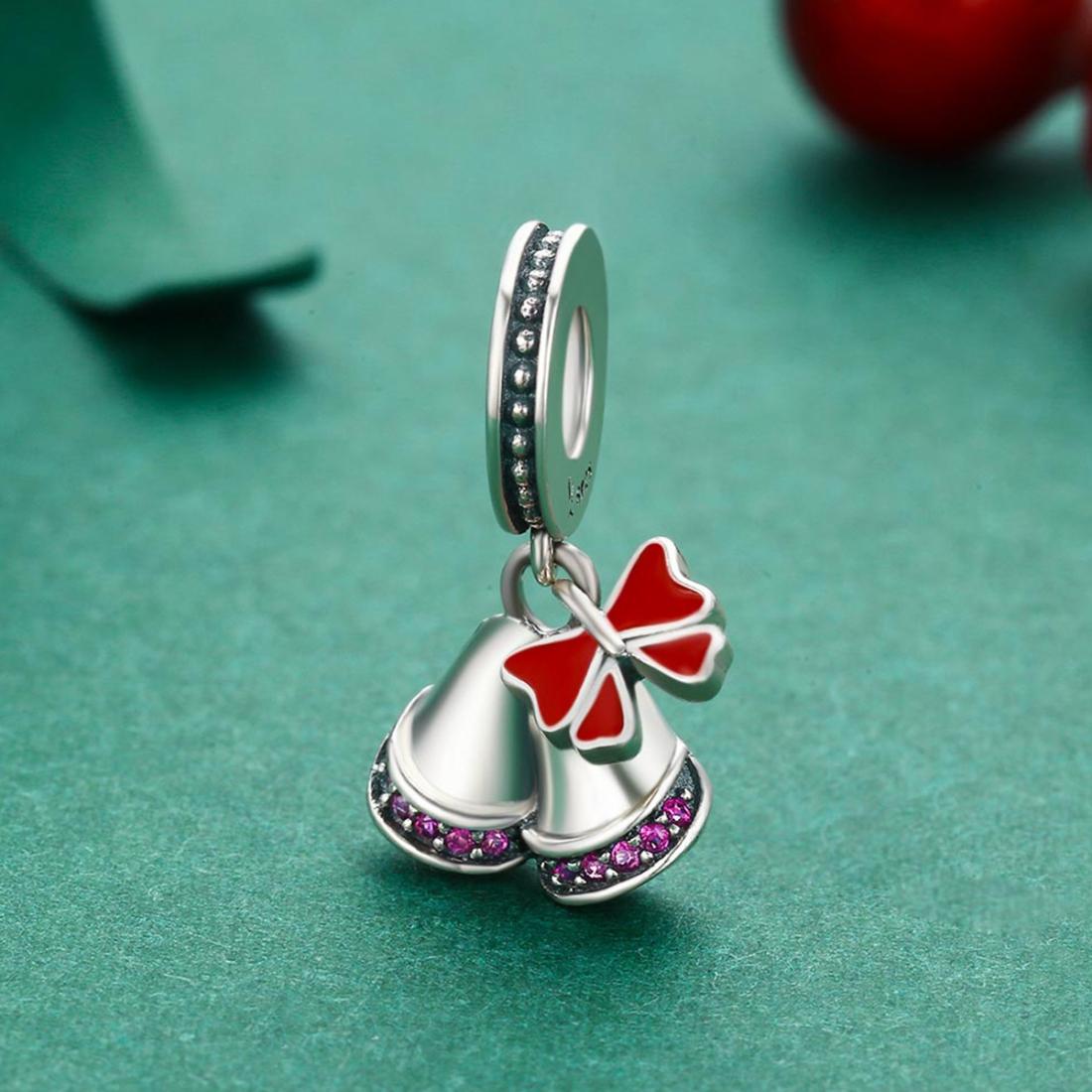925 Sterling Silver Christmas Wind Chime Pendant 4