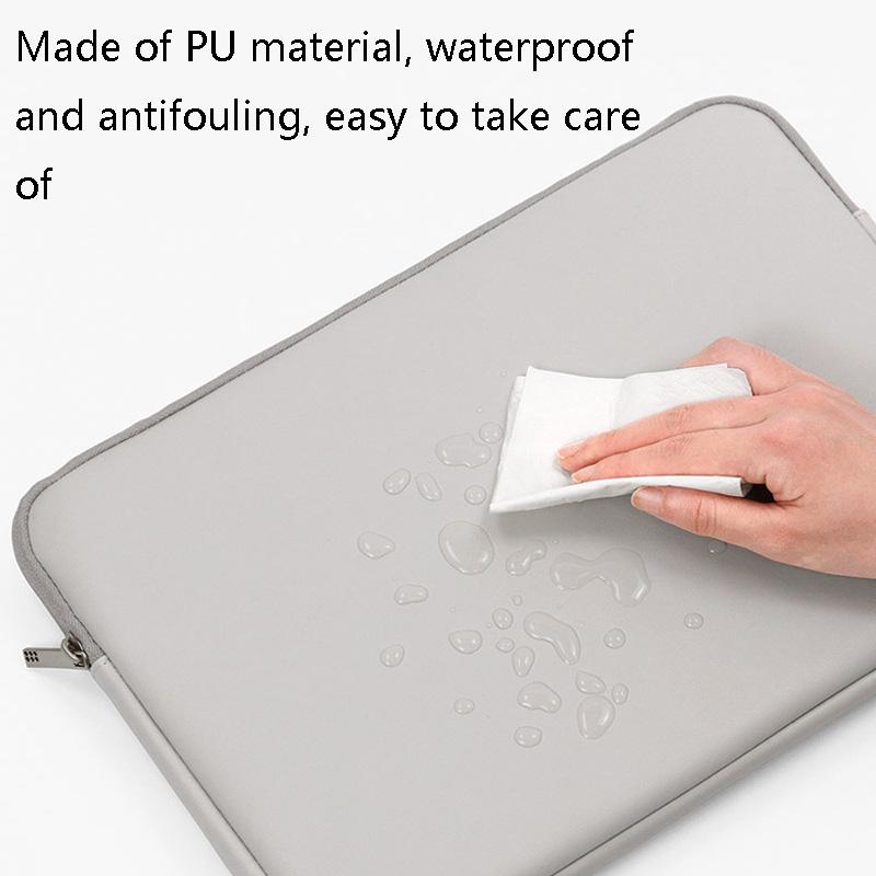 15 / 15.6 Inch Double-Layer Leather Laptop Bag In Apricot 5